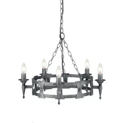 Elstead Lighting SAXON SAX5-BLK-SIL Csillár 5x60W/E14