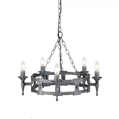 Elstead Lighting SAXON SAX5-BLK-SIL Csillár 5x60W/E14