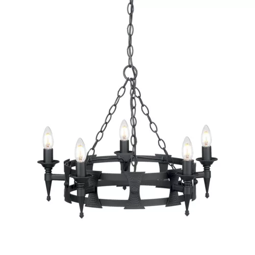 Elstead Lighting SAXON SAX5-BLK Csillár 5x60W/E14