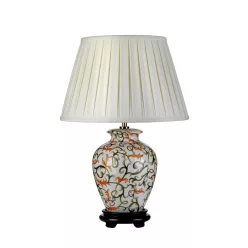 éjjeli lámpa krém narancssárga és zöld színű vázzal és porcelán testtel beltéri használatra elstead-dl-soling-tl - moretti.hu