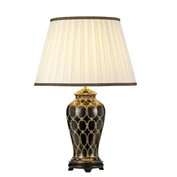 éjjeli lámpa fekete-arany színű vázzal és porcelán testtel beltéri használatra elstead-dl-taipei-tl - moretti.hu