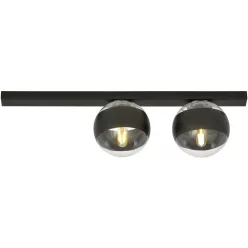   EMIBIG 1123-2 FIT Loft Mennyezeti Lámpa Fekete, Átlátszó E14 IP20