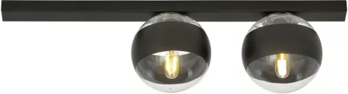 EMIBIG 1123-2 FIT Loft Mennyezeti Lámpa Fekete, Átlátszó E14 IP20