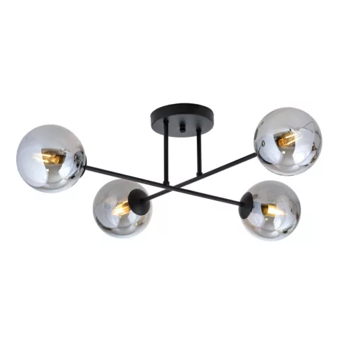 EMIBIG 1245-4 ROMA Loft Mennyezeti Lámpa Fekete, Grafit E14 IP20