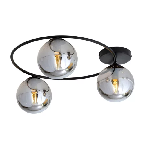 EMIBIG 1256-3 SOPRA Loft Mennyezeti Lámpa Fekete, Grafit E14 IP20