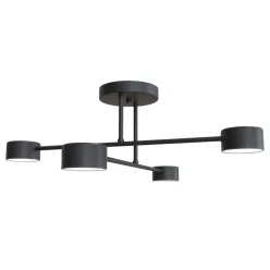 EMIBIG 1355-4 HALO Loft Mennyezeti Lámpa Fekete GX53 IP20