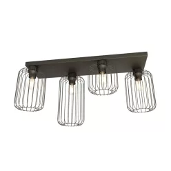 EMIBIG 1367-4 BARN Loft Mennyezeti Lámpa Fekete E27 IP20