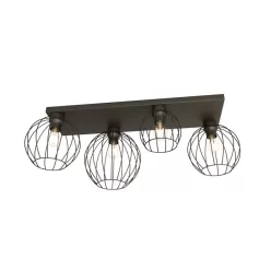 EMIBIG 1371-4 NEST Loft Mennyezeti Lámpa Fekete E27 IP20