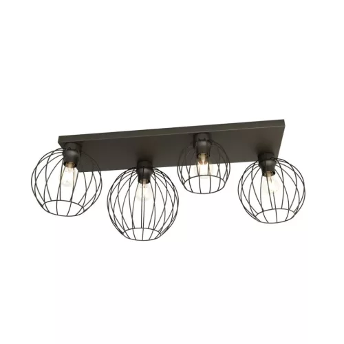 EMIBIG 1371-4 NEST Loft Mennyezeti Lámpa Fekete E27 IP20