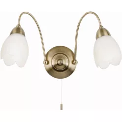 Endon PETAL 124-2WBAB Fali lámpa 2x40W/E14 IP20