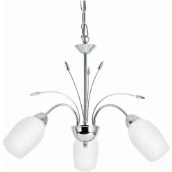 ENDON 2007-3CH MEADOW Modern Csillár Fehér, Króm E14 IP20