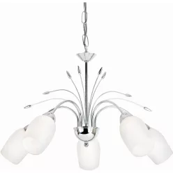 ENDON 2007-5CH MEADOW Modern Csillár Fehér, Króm E14 IP20