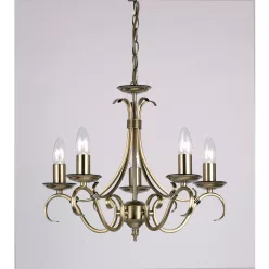 Endon BERNICE 2030-5AN Csillár 5x60W/E14 IP20