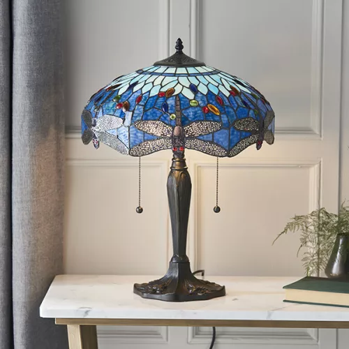 Endon DRAGONFLY BLUE 64089 Asztali lámpa 2x60W/E27 IP20