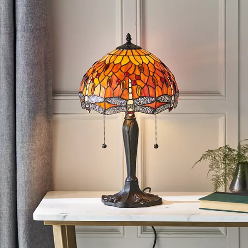 Endon DRAGONFLY FLAME 64092 Asztali lámpa 2x60W/E27 IP20