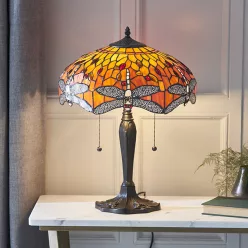 Endon DRAGONFLY FLAME 64093 Asztali lámpa 2x60W/E27 IP20