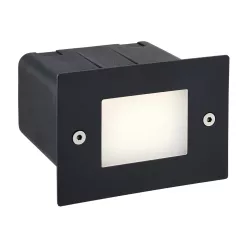   ENDON 78645 SEINA Kültéri Falba Építhető Lámpa Fekete LED IP44