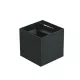 UNIVERSO Fali lámpa LED 12w 1000lm CCT.Kap IP65 100x100x100mm fekete