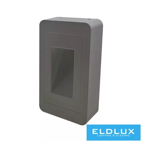 UNIVERSO Lábazati LED lámpatest 12w 1000lm 3000k 120° IP65 szürke 160x90x36mm
