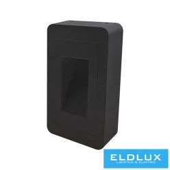   UNIVERSO Lábazati LED lámpatest 12w 1000lm 3000k 120° IP65 fekete 160x90x36mm