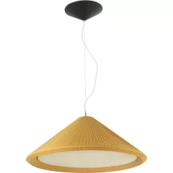 függesztett lámpa sárga színű vázzal és fém testtel beltéri használatra faro-20120 - moretti.hu