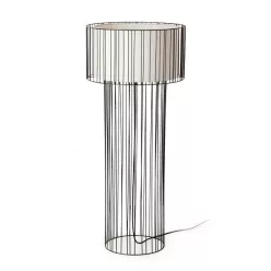 állólámpa fekete színű vázzal és fém testtel beltéri használatra faro-29312 - moretti.hu