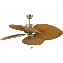 ventilátoros lámpa barna színű vázzal és fém testtel beltéri használatra faro-33352 - moretti.hu