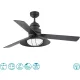 ventilátoros lámpa barna színű vázzal és fém testtel beltéri használatra faro-33396 - moretti.hu