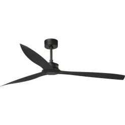 ventilátoros lámpa fekete színű vázzal és fém testtel beltéri használatra faro-33432 - moretti.hu