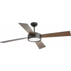 ventilátoros lámpa fekete színű vázzal és fém testtel beltéri használatra faro-33725 - moretti.hu