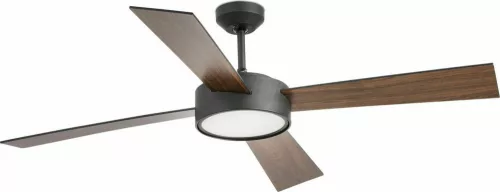 ventilátoros lámpa fekete színű vázzal és fém testtel beltéri használatra faro-33725 - moretti.hu