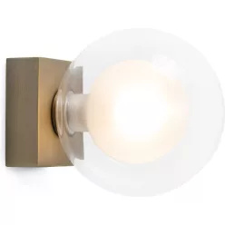 fürdőszobai fali lámpa bronz színű vázzal és fém testtel beltéri használatra faro-40087 - moretti.hu
