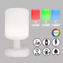   Fisher&Honsel Termoli 850253 Asztali lámpa 2x1.5W/LED RGBW 170lm IP44