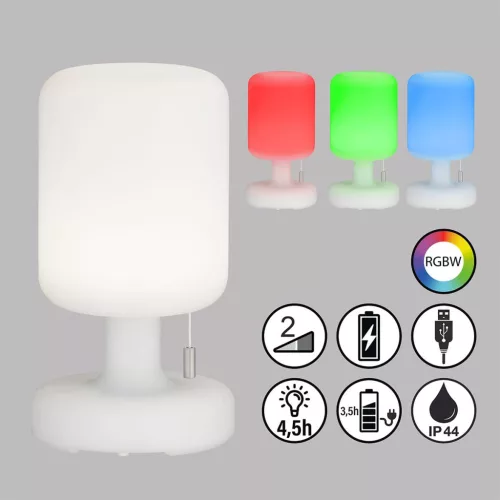 Fisher&Honsel Termoli 850253 Asztali lámpa 2x1.5W/LED RGBW 170lm IP44