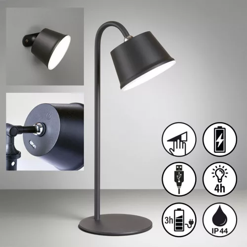 Fisher&Honsel Voet 850301 Asztali lámpa 1x3W/LED 3000K 260lm IP54