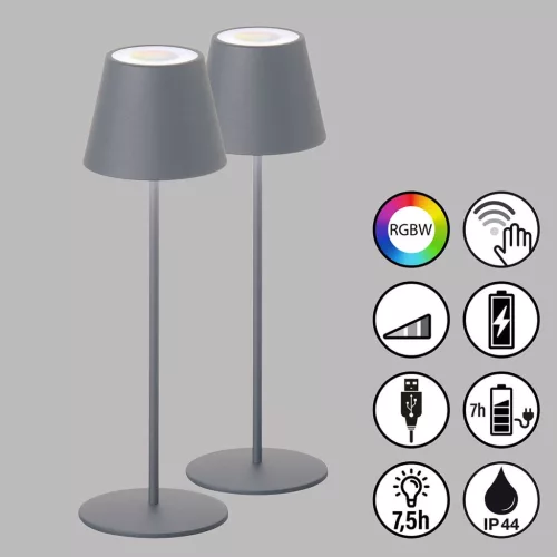 Fisher&Honsel Cosenza 850342 Asztali lámpa 2x2W/LED RGBW 270lm IP44