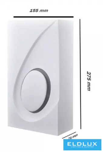 UNIVERSO Gipsz fali lámpa 2xG9 275x155mm IP20 fehér