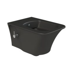   CeraStyle IBIZA fali WC - MATT FEKETE - BEÉPÍTETT bidé funkcióval - perem nélküli