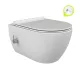CeraStyle CITY fali WC - MATT FEHÉR- BEÉPÍTETT bidé funkcióval -rimless -perem nélküli