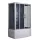 Emilia 85x135 cm hidromasszázs kádkabin elektronikával Black