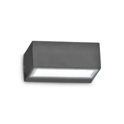 kültéri fali lámpa szürke színű vázzal és fém testtel kerti használatra ideal-lux-115368 - moretti.hu