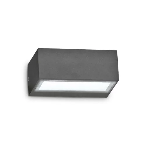 kültéri fali lámpa szürke színű vázzal és fém testtel kerti használatra ideal-lux-115368 - moretti.hu