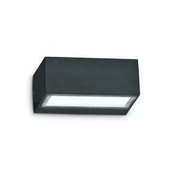 kültéri fali lámpa fekete színű vázzal és fém testtel kerti használatra ideal-lux-115375 - moretti.hu