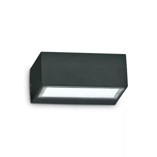 kültéri fali lámpa fekete színű vázzal és fém testtel kerti használatra ideal-lux-115375 - moretti.hu