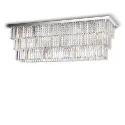 mennyezeti lámpa króm színű vázzal és fém testtel beltéri használatra ideal-lux-166285 - moretti.hu