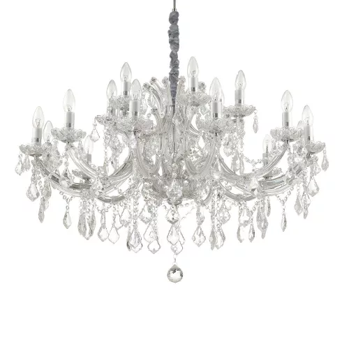 csillár átlátszó színű vázzal és fém testtel beltéri használatra ideal-lux-167268 - moretti.hu