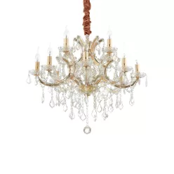 csillár arany színű vázzal és fém testtel beltéri használatra ideal-lux-167404 - moretti.hu