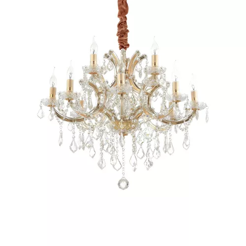 csillár arany színű vázzal és fém testtel beltéri használatra ideal-lux-167404 - moretti.hu