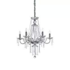 csillár króm színű vázzal és kristály testtel beltéri használatra ideal-lux-168753 - moretti.hu