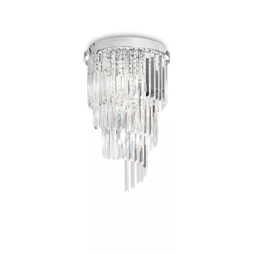 mennyezeti lámpa króm színű vázzal és fém testtel beltéri használatra ideal-lux-168920 - moretti.hu